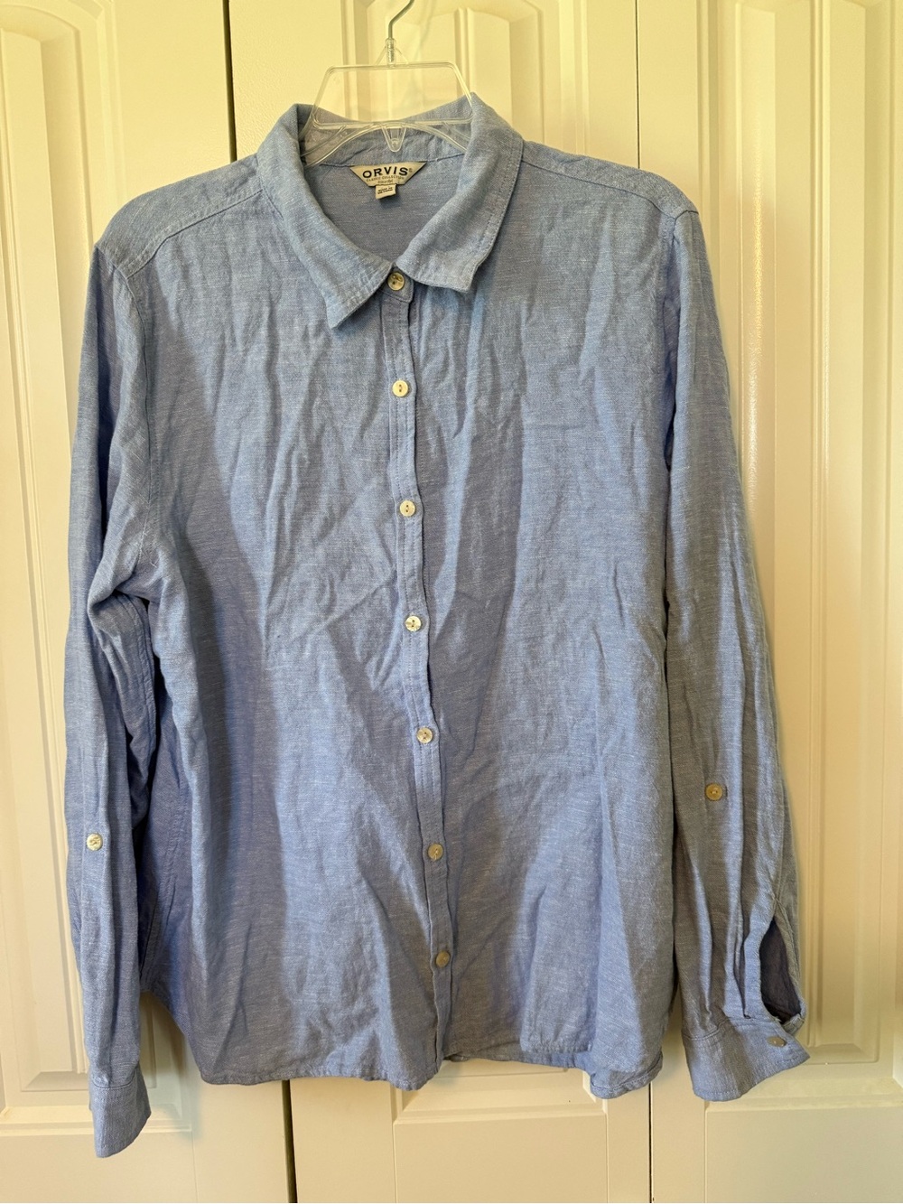 Orvis Women’s Light Blue Button-Down Shirt